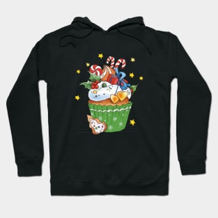 bunter Weihnachtsmuffin Hoodie